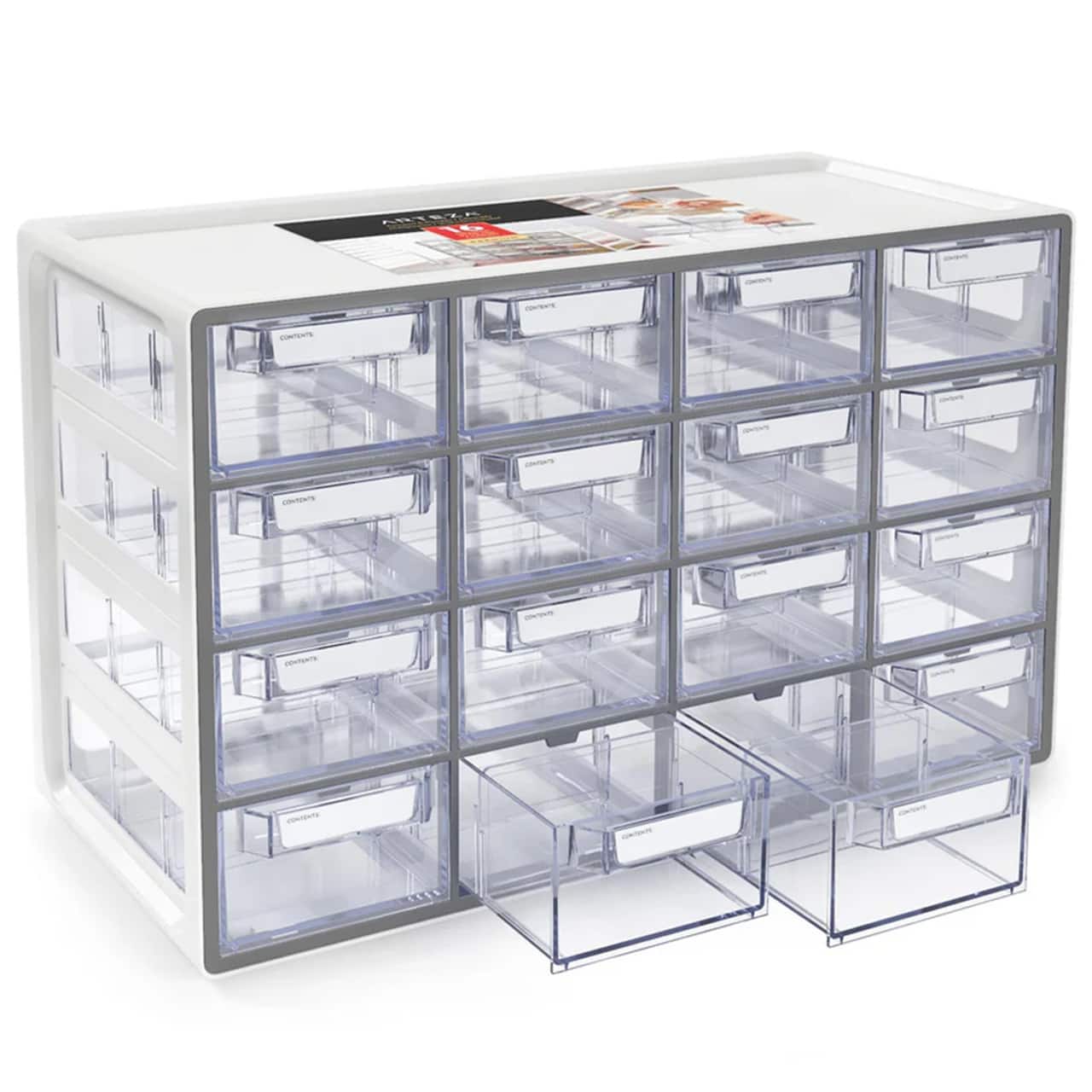 Arteza® Gray 16 Drawer Stackable Storage Cabinet